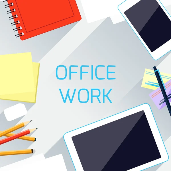 Office iş ve işyeri örgüt kavramı — Stok Vektör