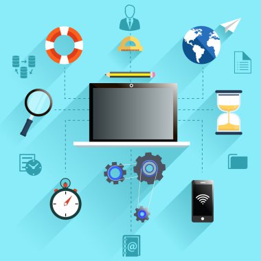 Yönetim iş süreci Icon set
