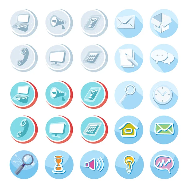 Electronic device icons in cartoon style — Stock Vector