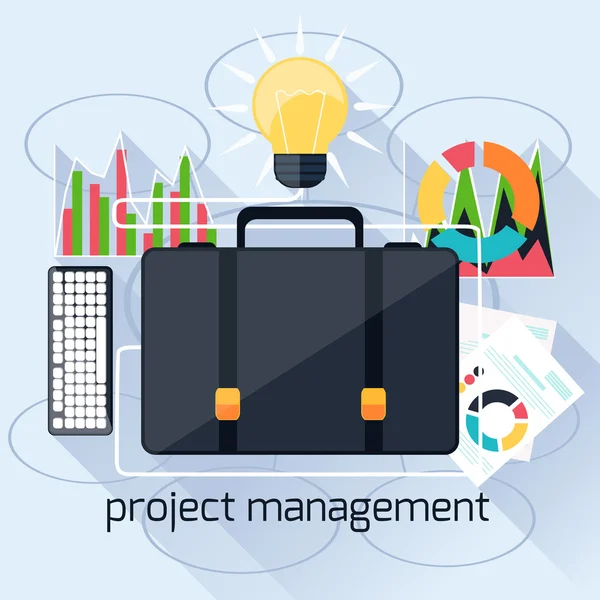 Concepto de proyecto mamagement — Archivo Imágenes Vectoriales