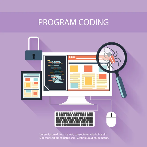 プログラミングの概念 — ストックベクタ