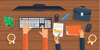 bilgisayarla çalışma iş adamı