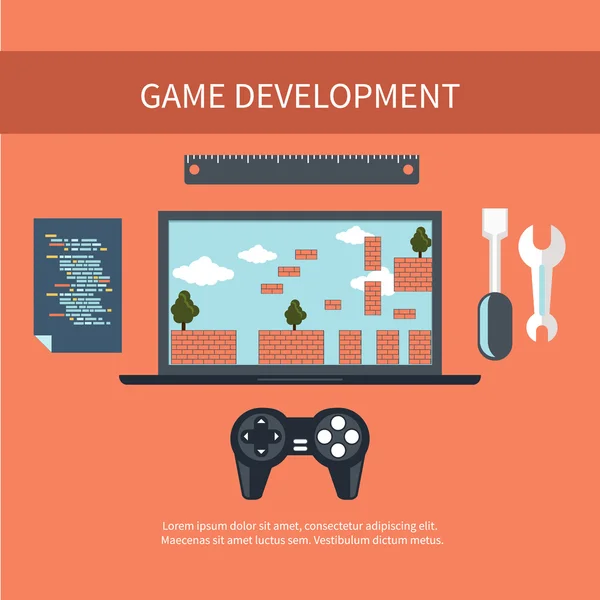 Game development concept — Stock Vector