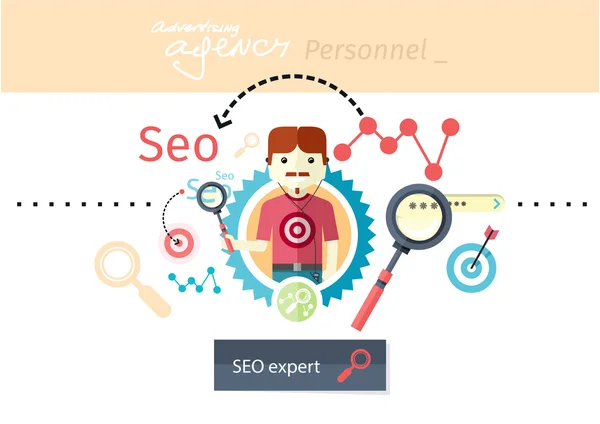 Ekspert search engine optimization — Wektor stockowy