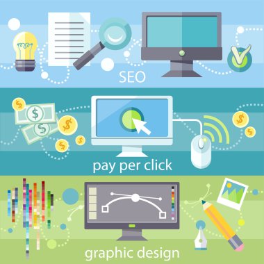 SEO, tıklatın ve grafik tasarım başına ödeme