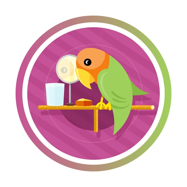 Parro vert orangé — Image vectorielle
