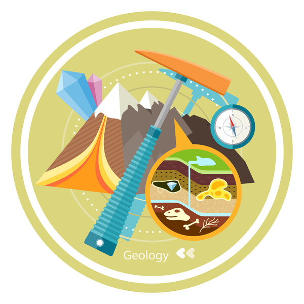 Слой почвы с ископаемым динозавром
