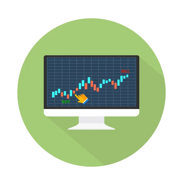 Analisi dei dati nel mercato forex — Vettoriale Stock