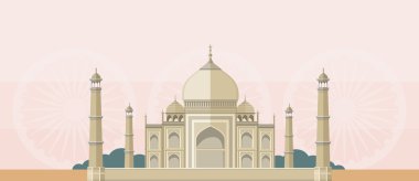 Taj Mahal'ı düz görüntü