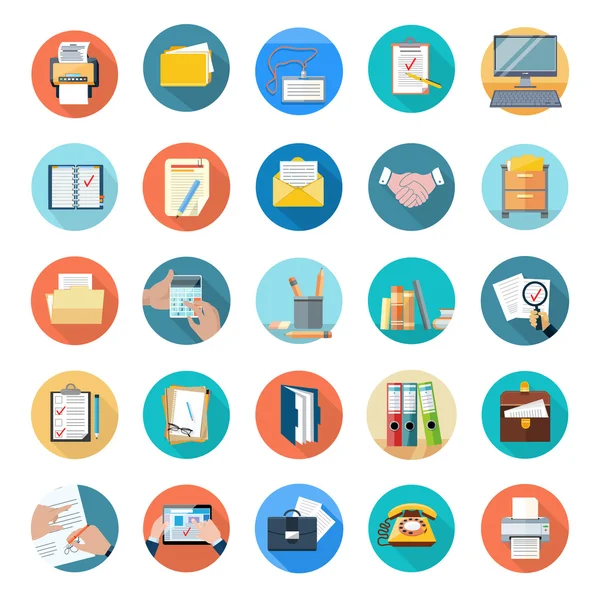 Icons Set of Office Tools — Stock Vector