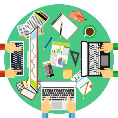 Çalışma süreci iş takım kavramı