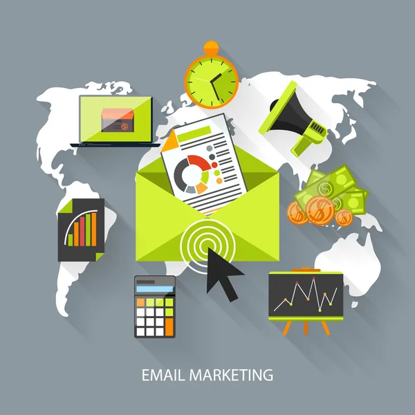 E-mail marketing concept — Stockvector