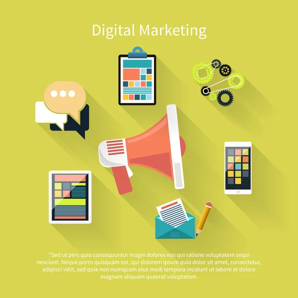 Digital marketing concept — Stock Vector