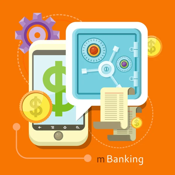 Conceito de internet online banking — Vetor de Stock