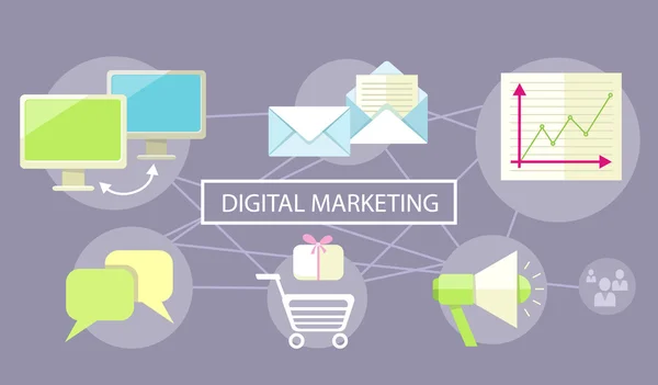 Digital Marketing Concept — Stock Vector
