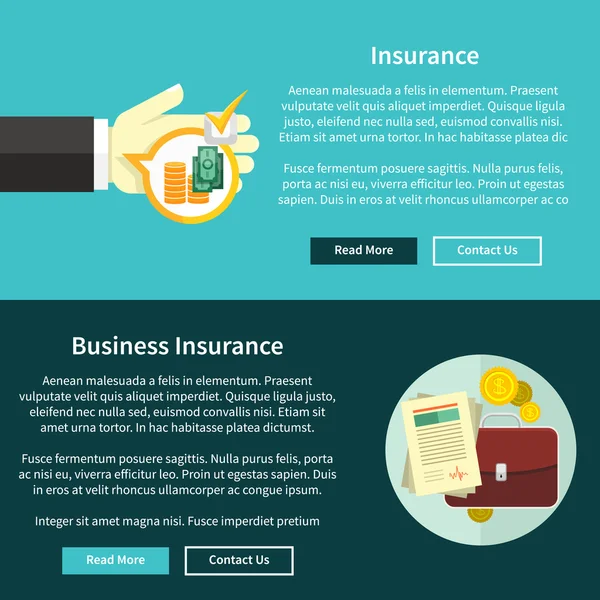 ビジネス保険の概念 — ストックベクタ