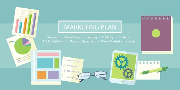 Concept du plan marketing — Image vectorielle