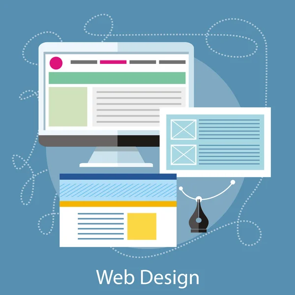 Concepto de diseño web — Archivo Imágenes Vectoriales