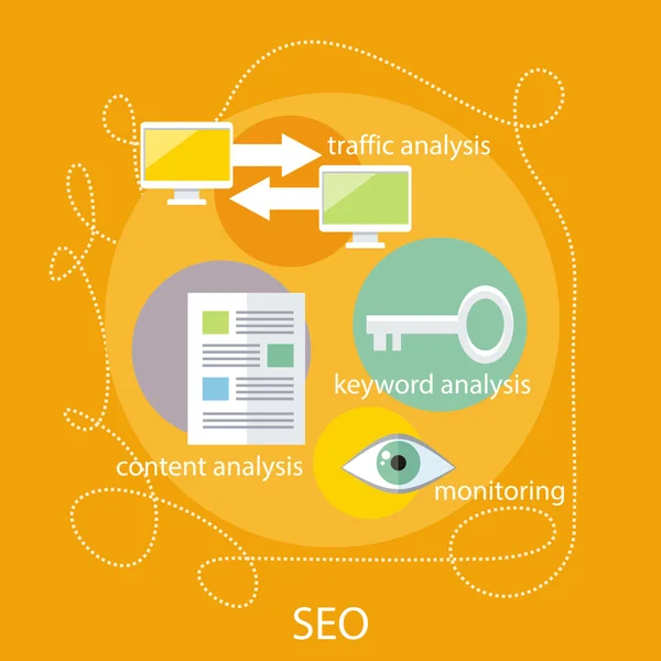 SEO optimering koncept — Stock vektor