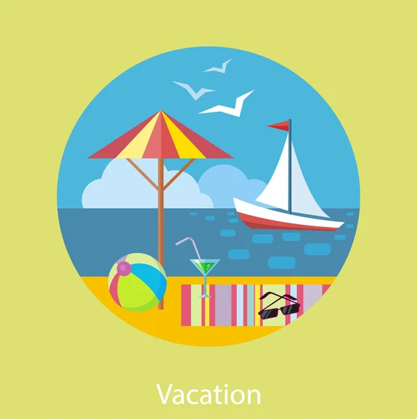 Viajando e planejando umas férias de verão — Vetor de Stock