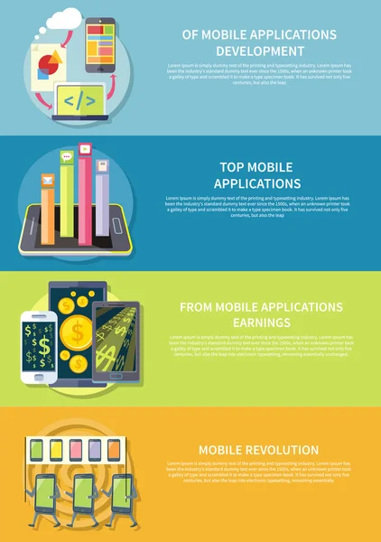 Aplikacje mobilne — Wektor stockowy