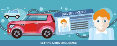 Cartoons Man with Driver License