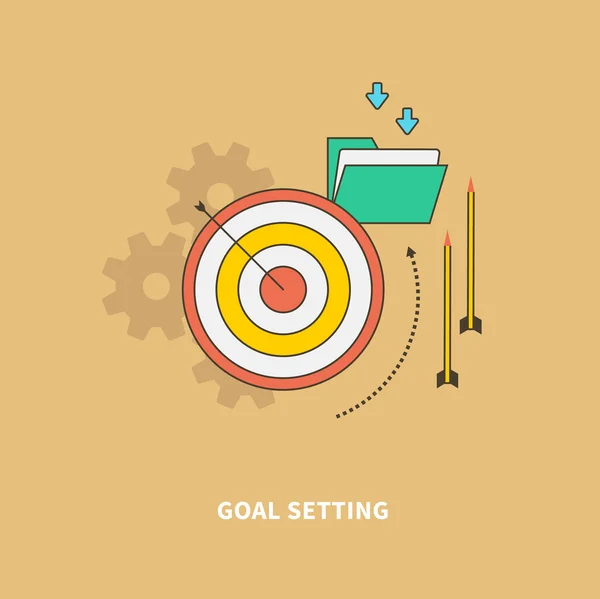 Beginning of the Business Process is Goal Setting — Stok Vektör