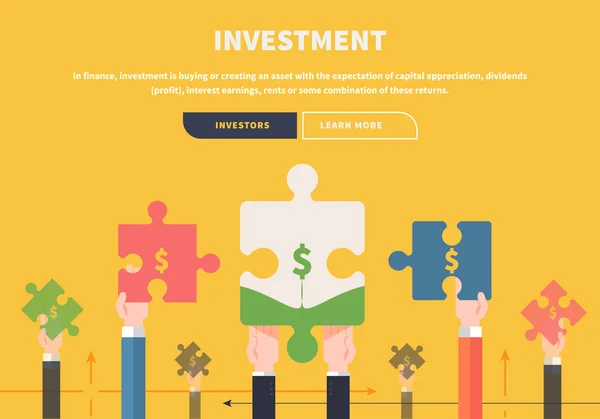 Concept Business. Atração de Investimentos — Vetor de Stock