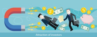 Attraction of Investors. Detailed Flat Web Banner
