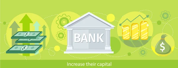 Banner Web del Banco como Inversor Tradicional — Archivo Imágenes Vectoriales