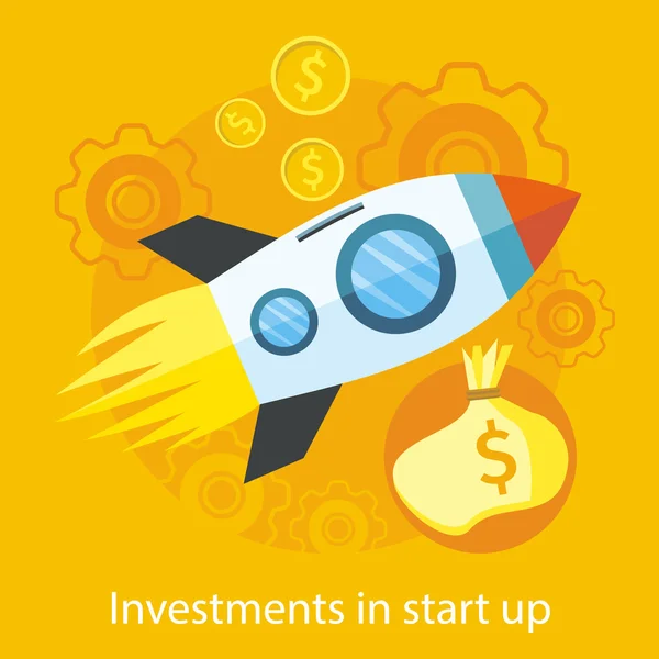 Launching New Product, Start up, Rocket Idea Icon — 图库矢量图片