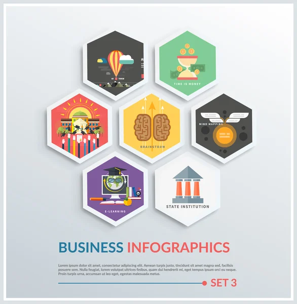 Infográfico de Brainstorm, Tempo é Dinheiro, Iniciar —  Vetores de Stock