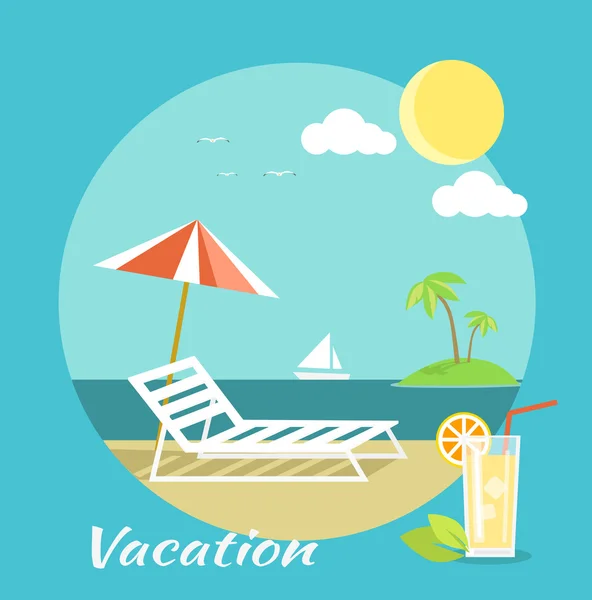 Viajes y vacaciones de verano — Vector de stock