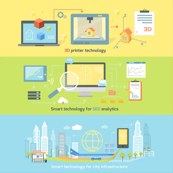 Concepto Tecnología de innovación inteligente — Vector de stock