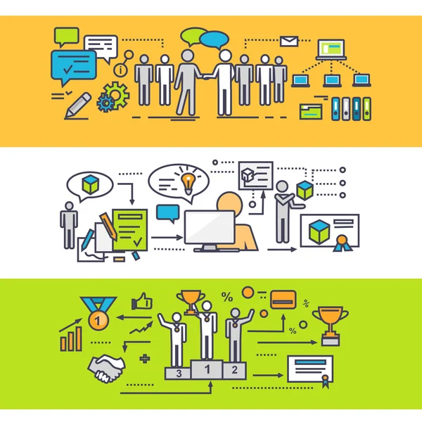 Concept Process of Successful Teamwork — Stock vektor