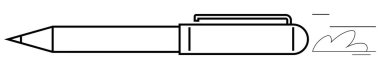 Pen in motion with dynamic lines suggesting speed and creativity. Ideal for productivity, writing, education, innovation, communication, brainstorming, and creative flow. Simple flat metaphor