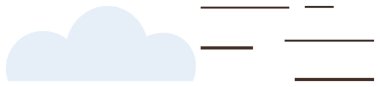 Light blue cloud paired with horizontal lines signifying movement, digital signals, or communication flow. Ideal for technology, cloud computing, data transfer, speed, innovation, connectivity