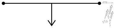 Horizontal lever with downward arrow at the center, opposite end showing upward arrows. Ideal for physics, learning, equilibrium, mechanics, force, motion, STEM simple flat metaphor