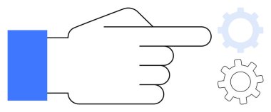 Vitesi gösteren stilize eller yön, takım çalışması, yenilik ve problem çözmeyi sembolize eder. Liderlik, iş akışı, takım çalışması, strateji optimizasyonu ve verimlilik için ideal. Basit.