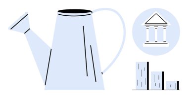 Geniş sulama, yükselen bir bar çizelgesi ve klasik binayla büyümeyi sağlayabilir. Finans, yatırım, iş büyümesi, yetiştirme fikirleri, sürdürülebilirlik, eğitim, asgari tasarım, basit