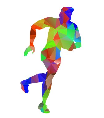 Üçgen düşük çokgen stilini Rugby oyuncusu