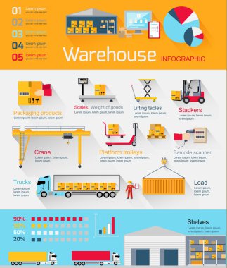 Concept Infographics Equipment Warehouse