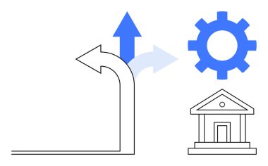 Oklar seçimi ve hiyerarşiyi simgeler, teçhizat süreci ve mekanizmaları temsil eder, ve bir bina da istikrarı yansıtır. İş, strateji, yönetim, iş akışı, karar verme, yenilik için ideal