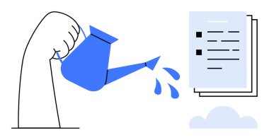 El ele tutuşmak, kontrol listesiyle belgelere su dökebilir, beslenme fikirlerini, büyümeyi ve verimliliği resmedebilir. İş için ideal, yaratıcılık, yenilik, yönetim, organizasyon