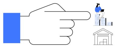 İş büyümesi, analitik, lojistik ve depoda el hareketi puanları. Bar grafikleri üzerinde çalışan bir kadın. Yön, tedarik zinciri, takım çalışması, strateji belirleyici büyüme için ideal