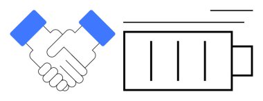 Düşük pil çubuğunun yanında işbirliğini ve bağlılığı sembolize eden el sıkışma tükenmeyi gösterir. Takım çalışması, enerji yönetimi, baskı altındaki anlaşmalar, kaynak dengesi, ortaklıklar için ideal