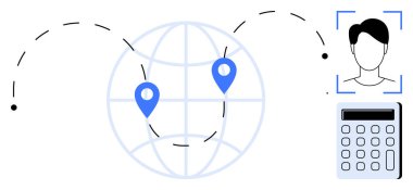 Yer belirleme iğneli dünya, kullanıcı tanımlama simgesi ve hesap makinesi bağlantı, izleme, kimlik doğrulama ve veri yönetimi öneriyor. Teknoloji, güvenlik ve lojistik muhasebe için ideal