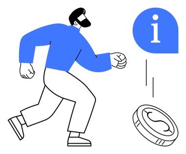 Düşen para ve bilgi baloncuğu yaklaşıyor. Finans, rehberlik, yatırım, karar verme, problem çözme, eğitim ve danışmanlık için ideal. Basit düz metafor