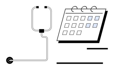Tıbbi serum, takvimle eşleştirilmiş taşınabilir bir direğe bağlandı. Sağlık, hasta bakımı, terapi programı, tıbbi tedavi, klinik randevular, ilaç takibi, basit bir daire