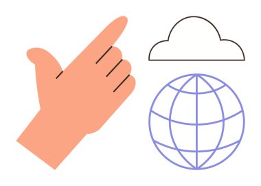 Dünya üzerindeki bulutları işaret ederek küresel erişimi, bağlantıyı, bulut hesaplamasını, teknolojiyi, iletişimi, yeniliği ve basitliği sembolize ediyor. Teknoloji ağı ve yenilik için ideal